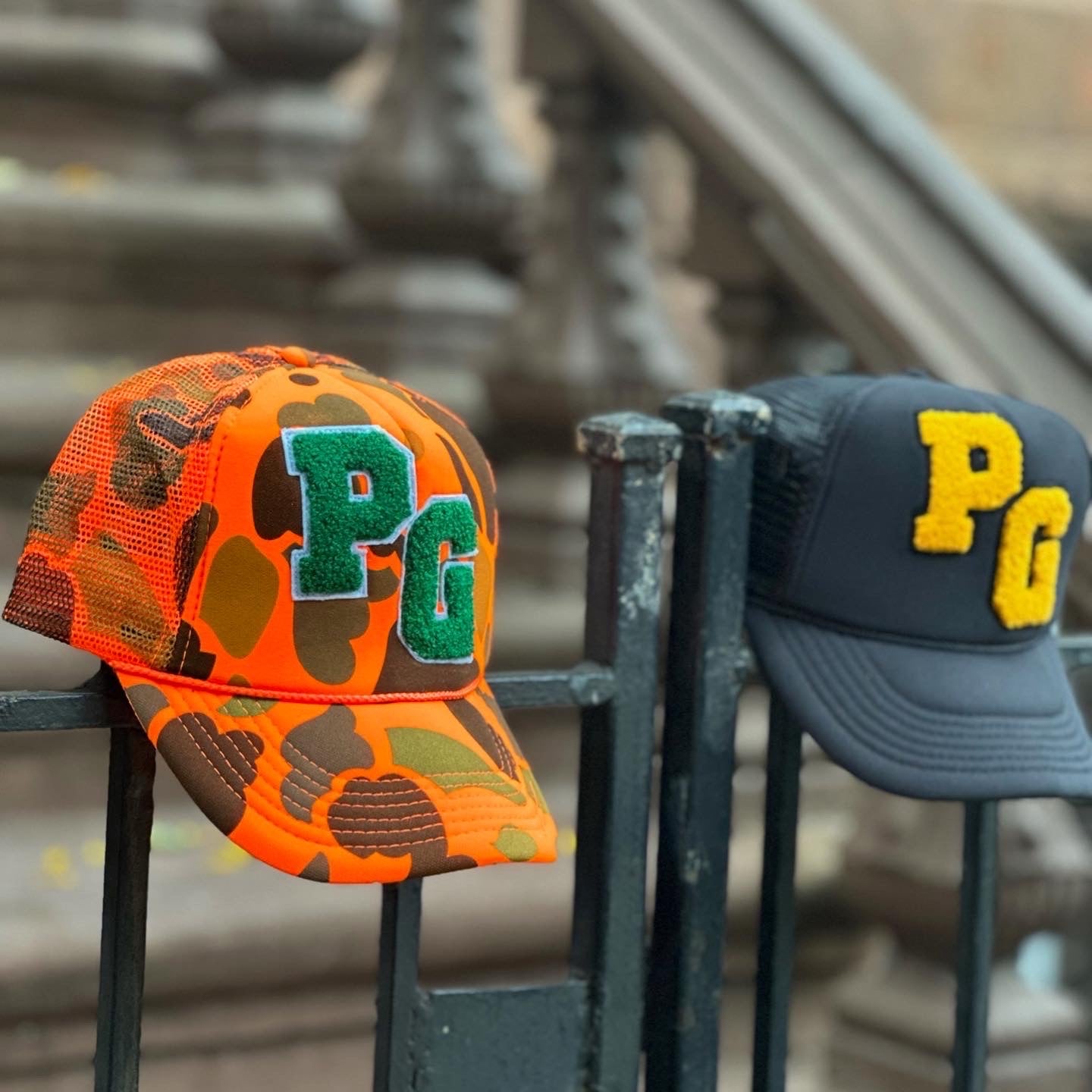 PG Collegiate Black and Yellow Trucker