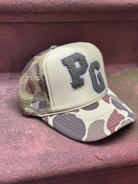 PG Collegiate Camo Trucker