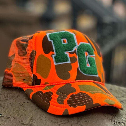 PG Orange Camouflage Collegiate Trucker