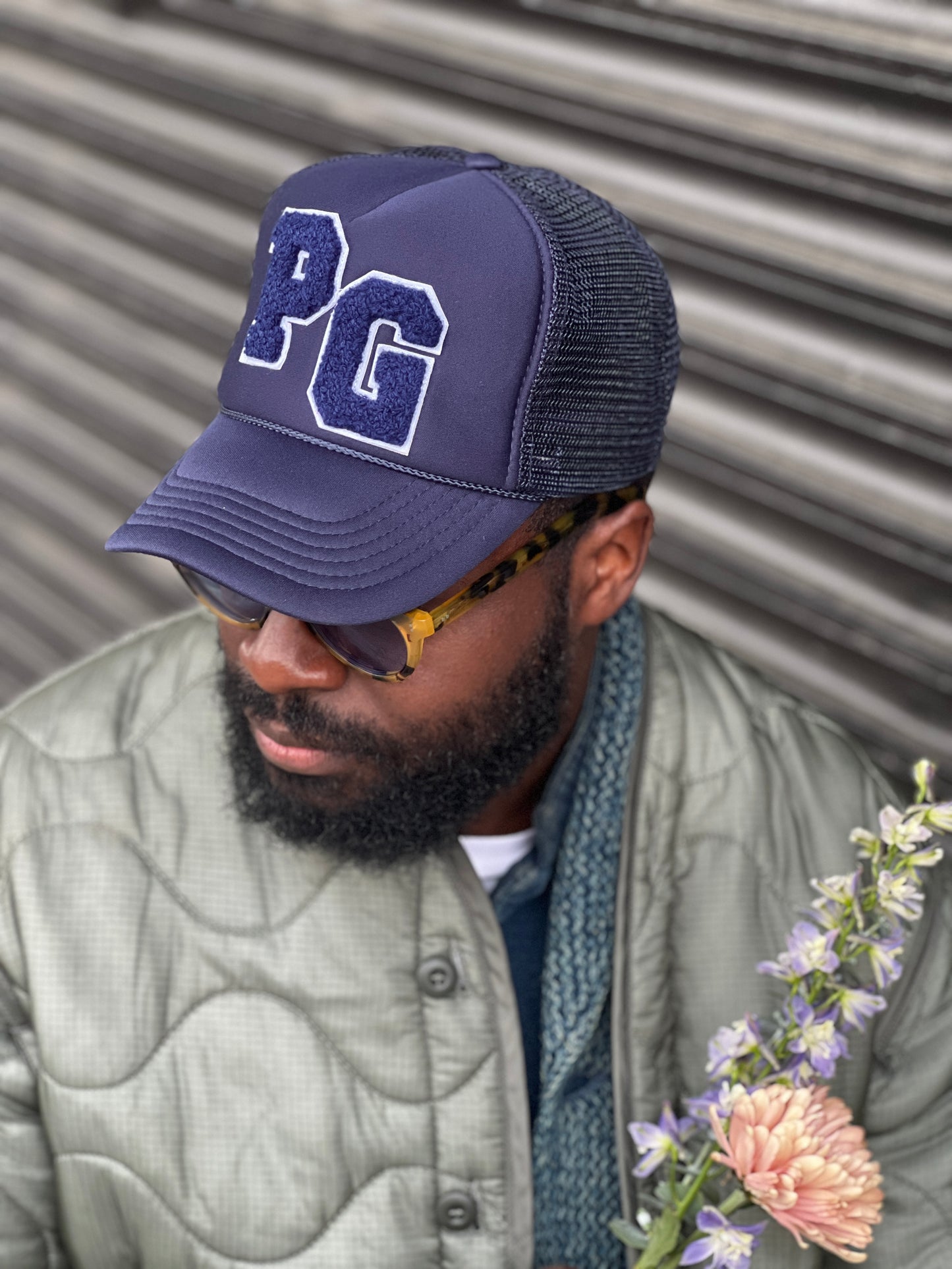 PG “The Hoya” Navy George Town Hoya collegiate Trucker