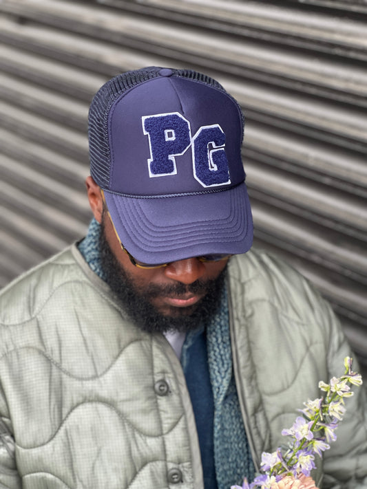 PG “The Hoya” Navy George Town Hoya collegiate Trucker